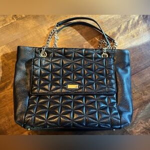 Kate Spade New York Emery Court Willis large tote bag black quilted leather